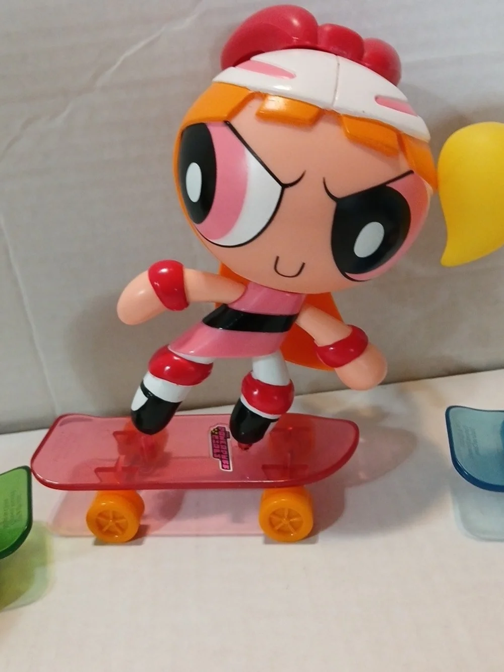 Skateboard Toy Trio – Blossom Bubbles  Buttercup POWERPUFF GIRLS Playset Vintage